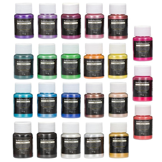 Metallic Pigment Poeder | QualityDecorations™ | Set van 23 kleuren - #itsokay#