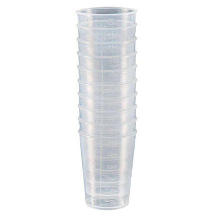 Stevige plastic mengbeker 50 ml (10 stuks) - #itsokay#