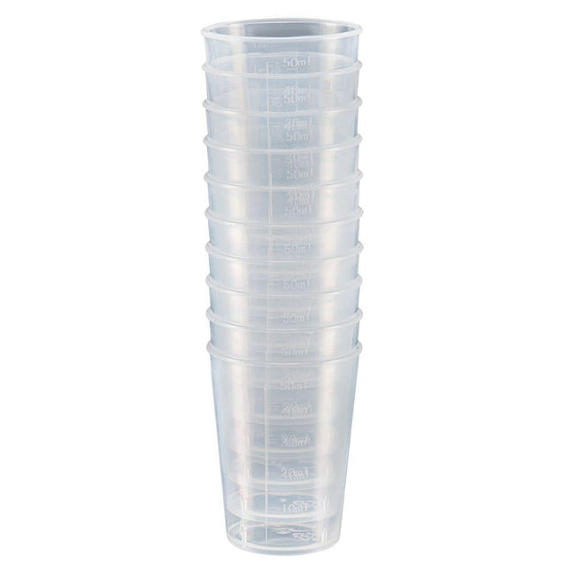 Stevige plastic mengbeker 50 ml (10 stuks) - #itsokay#