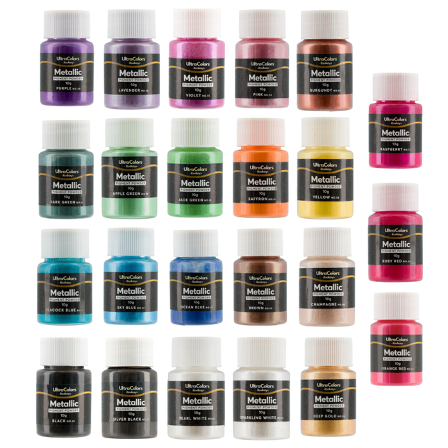 Metallic Pigment Poeder (Voordeelpakket: 23 Kleuren)