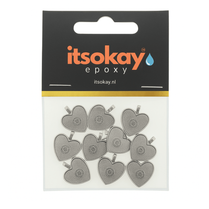 Gesloten hartjes hangers (10 st.) - #itsokay#