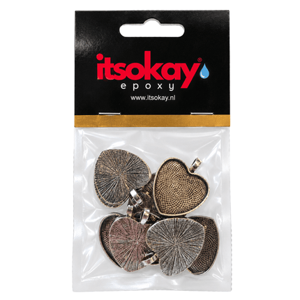 Gesloten hartjes hangers (10 st.) - itsokay