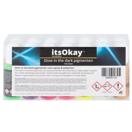 Glow In The Dark Pigmenten Voor Epoxyhars (14 stuks) - #itsokay#