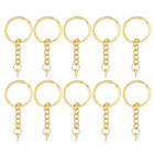 Metalen sleutelhangerring met ketting + schroefoog (10 st.) - #itsokay#
