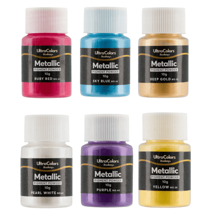 Metallic Pigment Poeder (Voordeelpakket: 6 Kleuren) - itsokay