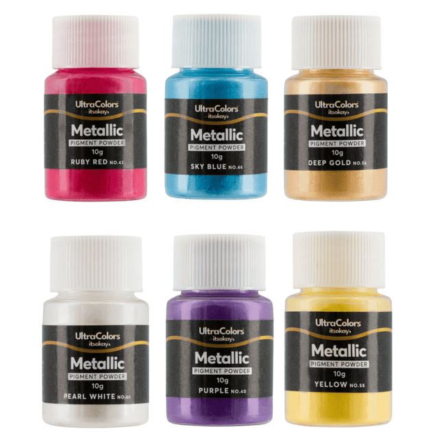 Metallic Pigment Poeder (Voordeelpakket: 6 Kleuren) - itsokay