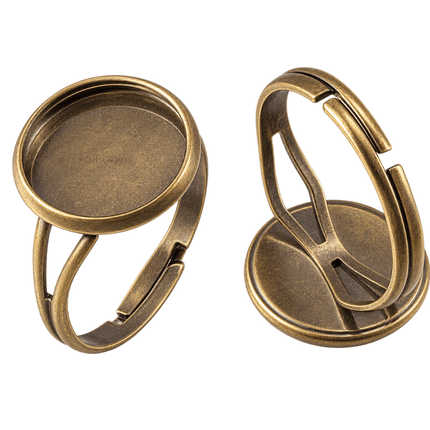 Ringen voor cabochons of epoxy - 12mm (10 st.) - itsokay