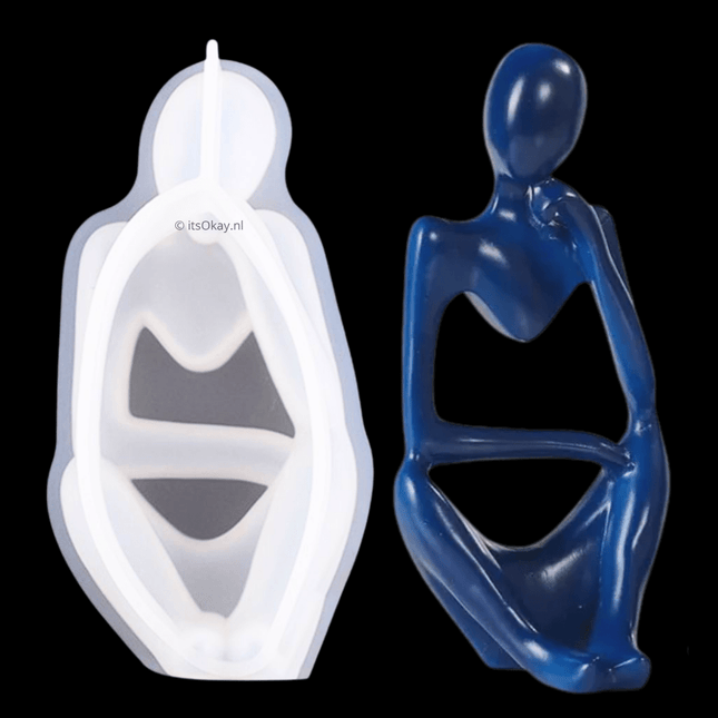 Siliconen Mal Abstracte Zittende Denker - itsokay