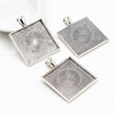 5 Stuks Gesloten Vierkante Hangers in te vullen Met Resin Hars -