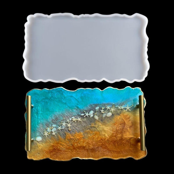 20x13x1.8cm Dienblad Siliconen Mal Witte Ovale Fruit Plaat Epoxyhars Gietmallen Voor Het Maken Van Koffie Thee Sieraden Cosmetica Display Tray (1