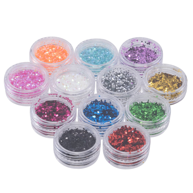Glitterpoeder (12 potjes) -