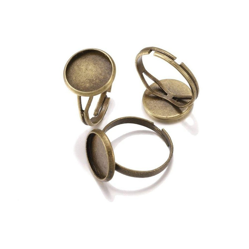 Ringen voor cabochons of hars (10 stuks) -