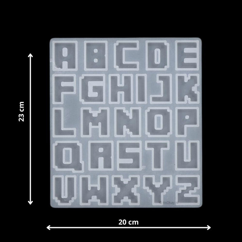 Siliconen Mal Grote Pixel Letters -