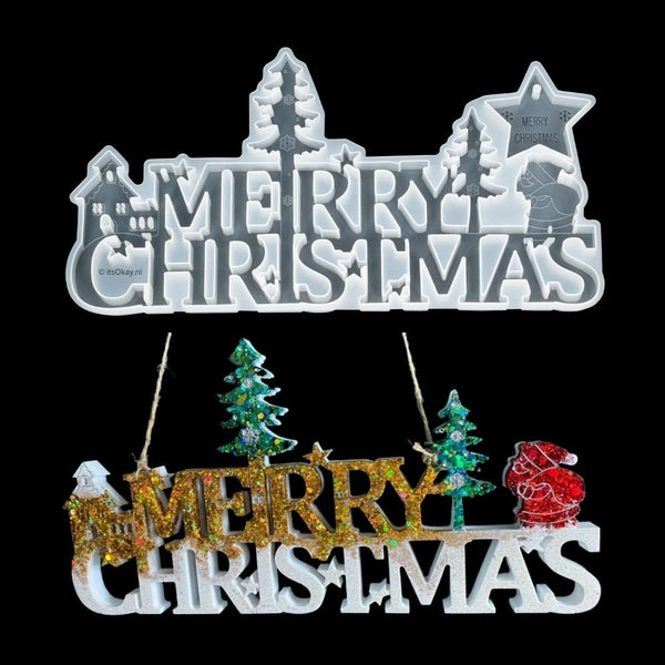 Siliconen Mal 'Merry Christmas / Vrolijk Kerstfeest' - #itsokay#