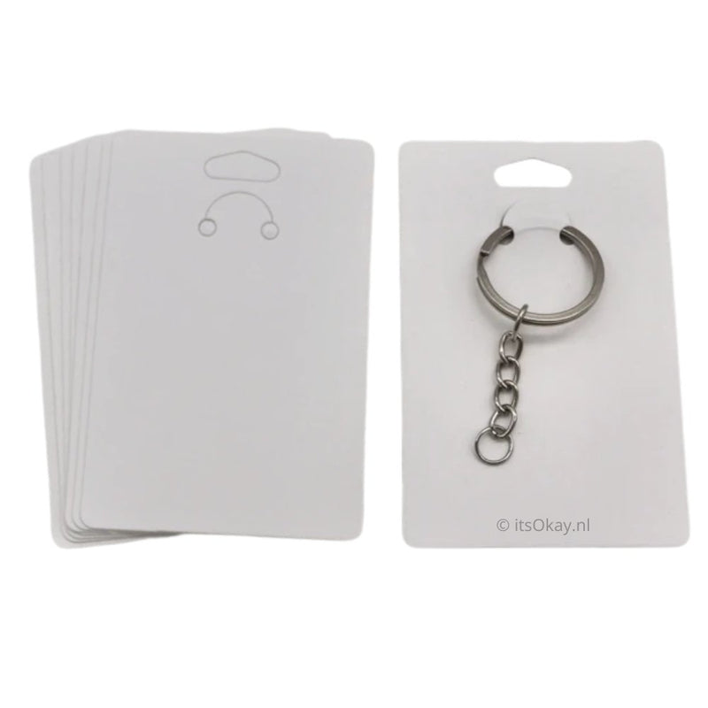 Sleutelhanger display kaartjes (50 st.) + plastic zakjes -