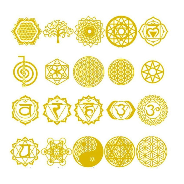 Symbolen Transparant Sticker Vel | Orgonites - #itsokay#
