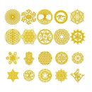 Symbolen Transparant Stickers Goud | Orgoniet -