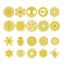 Symbolen Transparant Stickers Goud | Orgoniet -